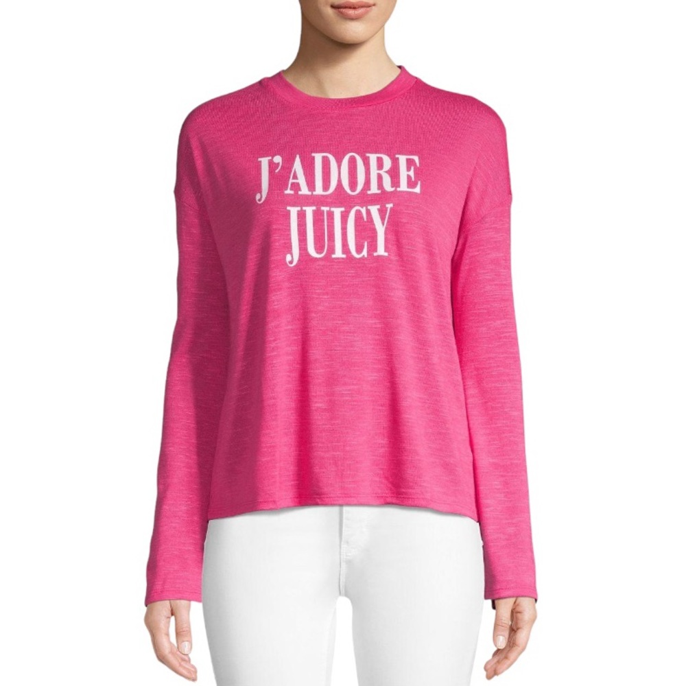 NWT Juicy Couture ‘J’adore Juicy’ pink top • size medium